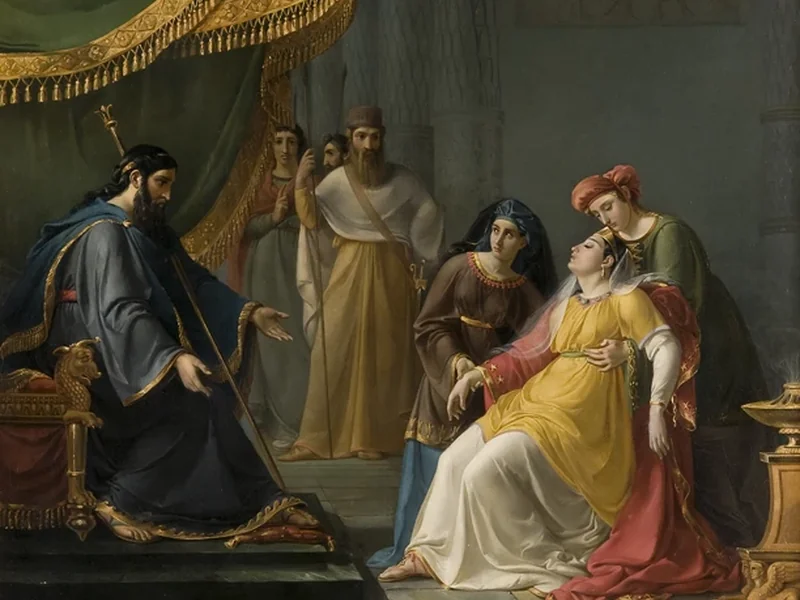 1804-Frans Haseleer - Ester compare davanti ad Assuero